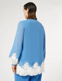 Marina Rinaldi Bluse | Camicie & Bluse*Camicia in georgette e pizzo con top AVIO