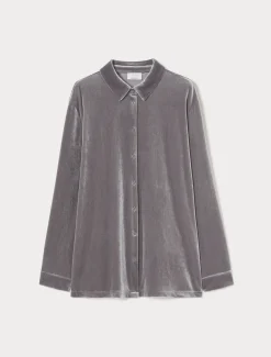 Marina Rinaldi Top & T-Shirt | Top & T-Shirt*Camicia in jersey di velluto GRIGIOSCURO