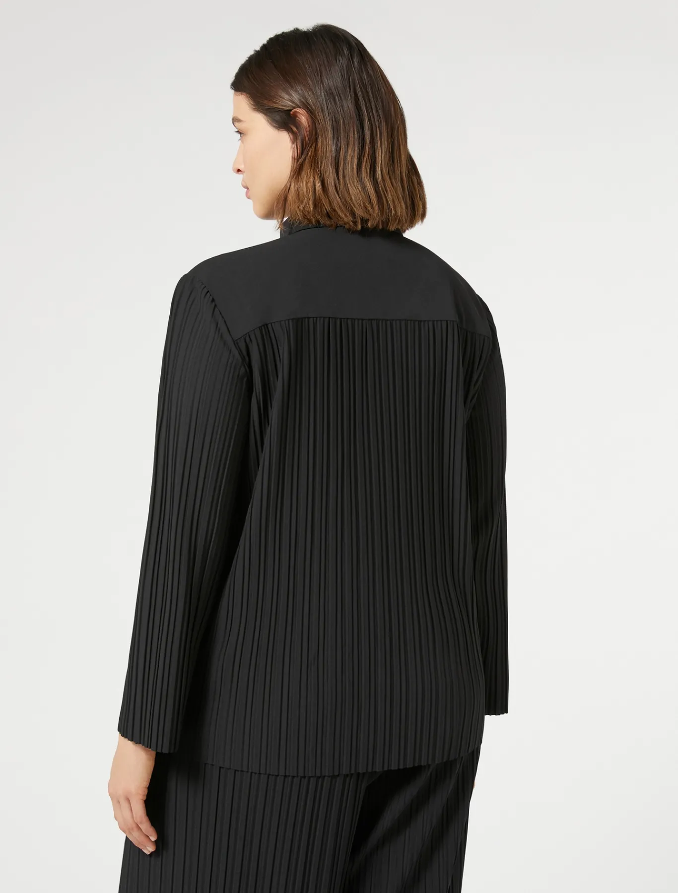 Marina Rinaldi Top & T-Shirt | Top & T-Shirt*Camicia in jersey plissé NERO