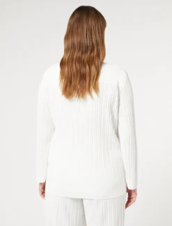 Marina Rinaldi Top & T-Shirt | Top & T-Shirt*Camicia in jersey plissé BIANCO