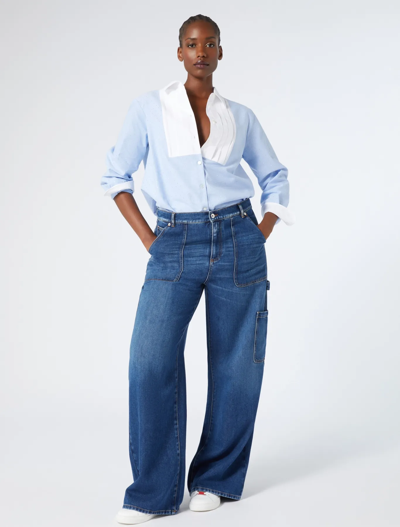 Marina Rinaldi Camicie & Bluse | Camicie & Bluse*Camicia in Oxford di cotone AZZURRO