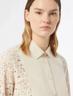 Marina Rinaldi Camicie & Bluse | Camicie & Bluse*Camicia in pizzo di ciniglia NATURALE