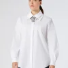 Marina Rinaldi Camicie & Bluse | Camicie & Bluse*Camicia in popeline con colletto BIANCOOTTICO