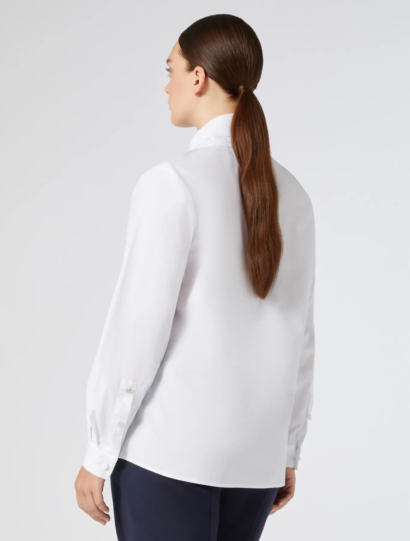 Marina Rinaldi Camicie & Bluse | Camicie & Bluse*Camicia in popeline con colletto BIANCOOTTICO