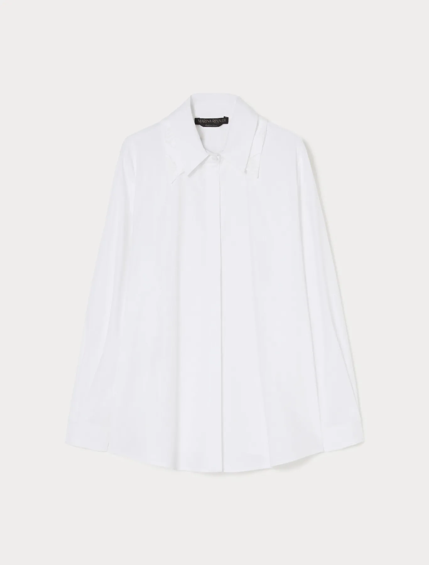 Marina Rinaldi Camicie & Bluse | Camicie & Bluse*Camicia in popeline con colletto BIANCOOTTICO