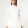 Marina Rinaldi Camicie & Bluse | Camicie & Bluse*Camicia in popeline con paillettes BIANCOOTTICO