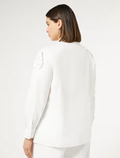 Marina Rinaldi Camicie & Bluse | Camicie & Bluse*Camicia in popeline con paillettes BIANCOOTTICO