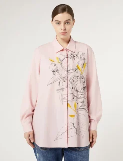 Marina Rinaldi Camicie & Bluse | Camicie & Bluse*Camicia in popeline con ricamo ROSA