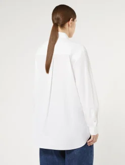 Marina Rinaldi Camicie & Bluse | Camicie & Bluse*Camicia in popeline con ricamo BIANCO
