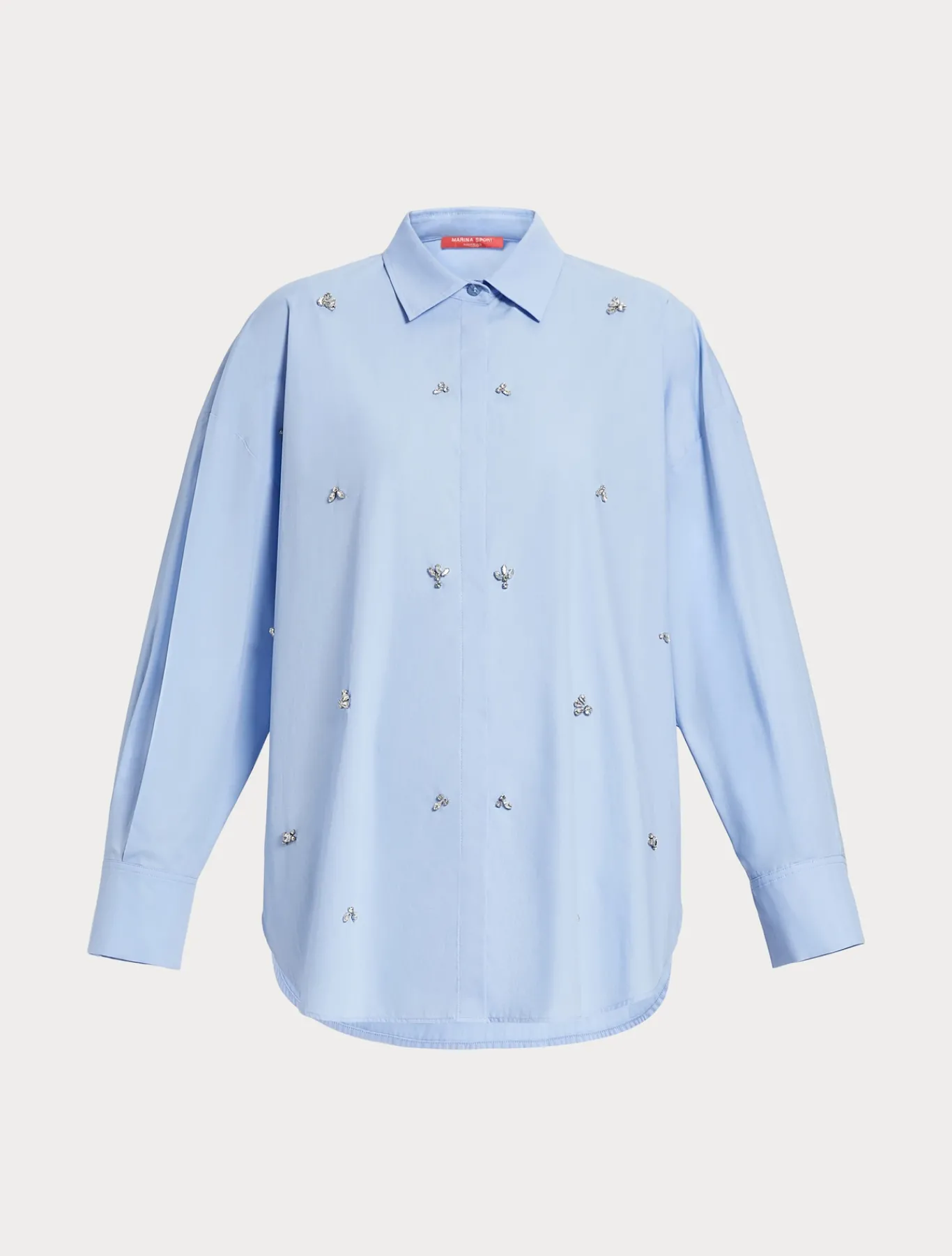Marina Rinaldi Camicie & Bluse | Camicie & Bluse*Camicia in popeline con ricamo AZZURRO