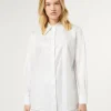 Marina Rinaldi Camicie & Bluse | Camicie & Bluse*Camicia in popeline con strass BIANCOOTTICO