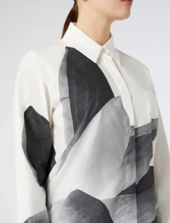 Marina Rinaldi Camicie & Bluse | Camicie & Bluse*Camicia in popeline con stampa BIANCO
