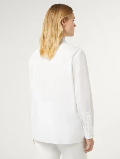 Marina Rinaldi Camicie & Bluse | Camicie & Bluse*Camicia in popeline con strass BIANCOOTTICO