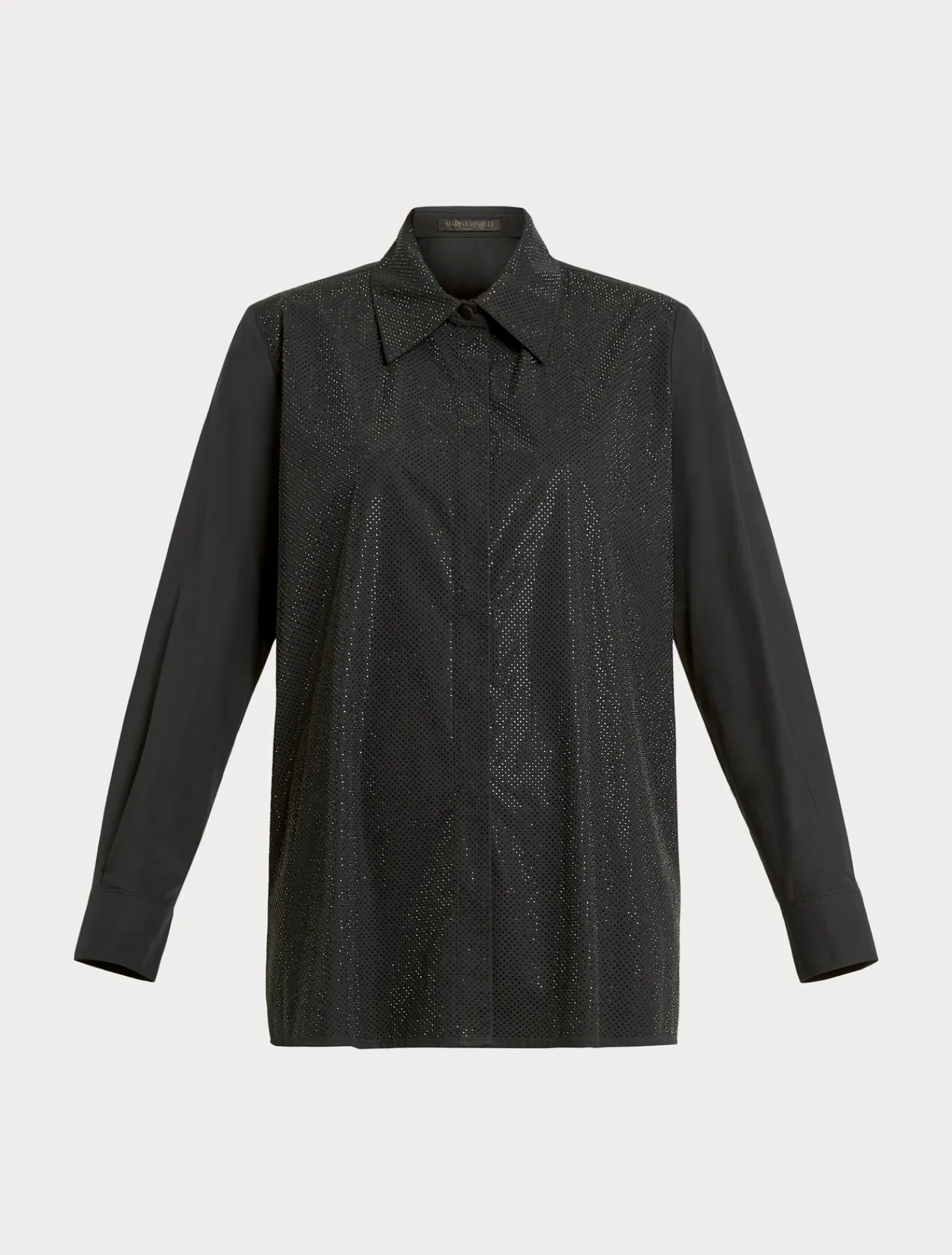 Marina Rinaldi Camicie & Bluse | Camicie & Bluse*Camicia in popeline con strass NERO