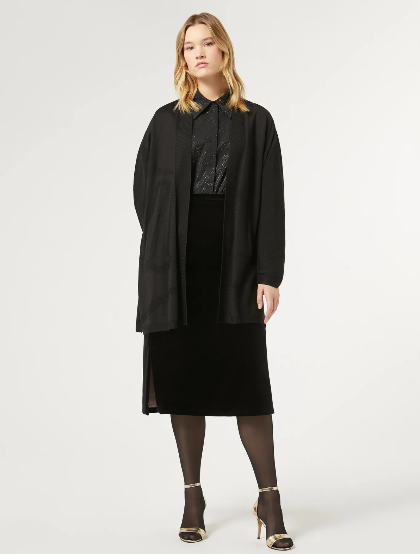 Marina Rinaldi Camicie & Bluse | Camicie & Bluse*Camicia in popeline con strass NERO