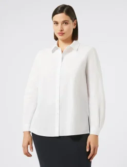 Marina Rinaldi Camicie & Bluse | Camicie & Bluse*Camicia in popeline di cotone BIANCOOTTICO