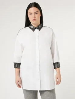 Marina Rinaldi Camicie & Bluse | Camicie & Bluse*Camicia in popeline di cotone BIANCOOTTICO