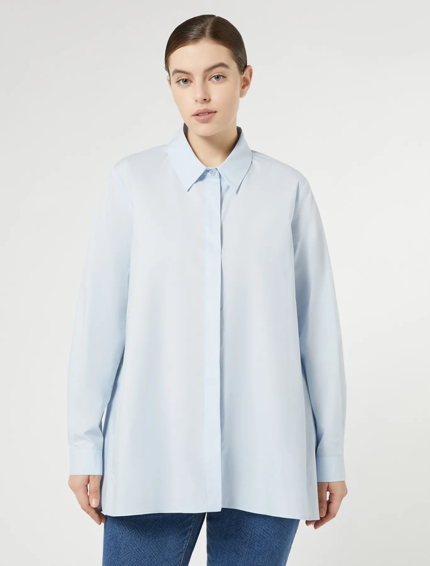 Marina Rinaldi Camicie & Bluse | Camicie & Bluse*Camicia in popeline di cotone AZZURRO