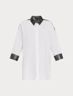 Marina Rinaldi Camicie & Bluse | Camicie & Bluse*Camicia in popeline di cotone BIANCOOTTICO