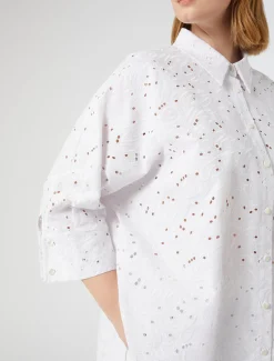 Marina Rinaldi Camicie & Bluse | Camicie & Bluse*Camicia in popeline sangallo BIANCO