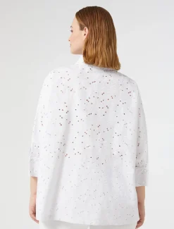 Marina Rinaldi Camicie & Bluse | Camicie & Bluse*Camicia in popeline sangallo BIANCO