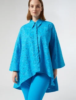 Marina Rinaldi Camicie & Bluse | Camicie & Bluse*Camicia in popeline sangallo TURCHESE
