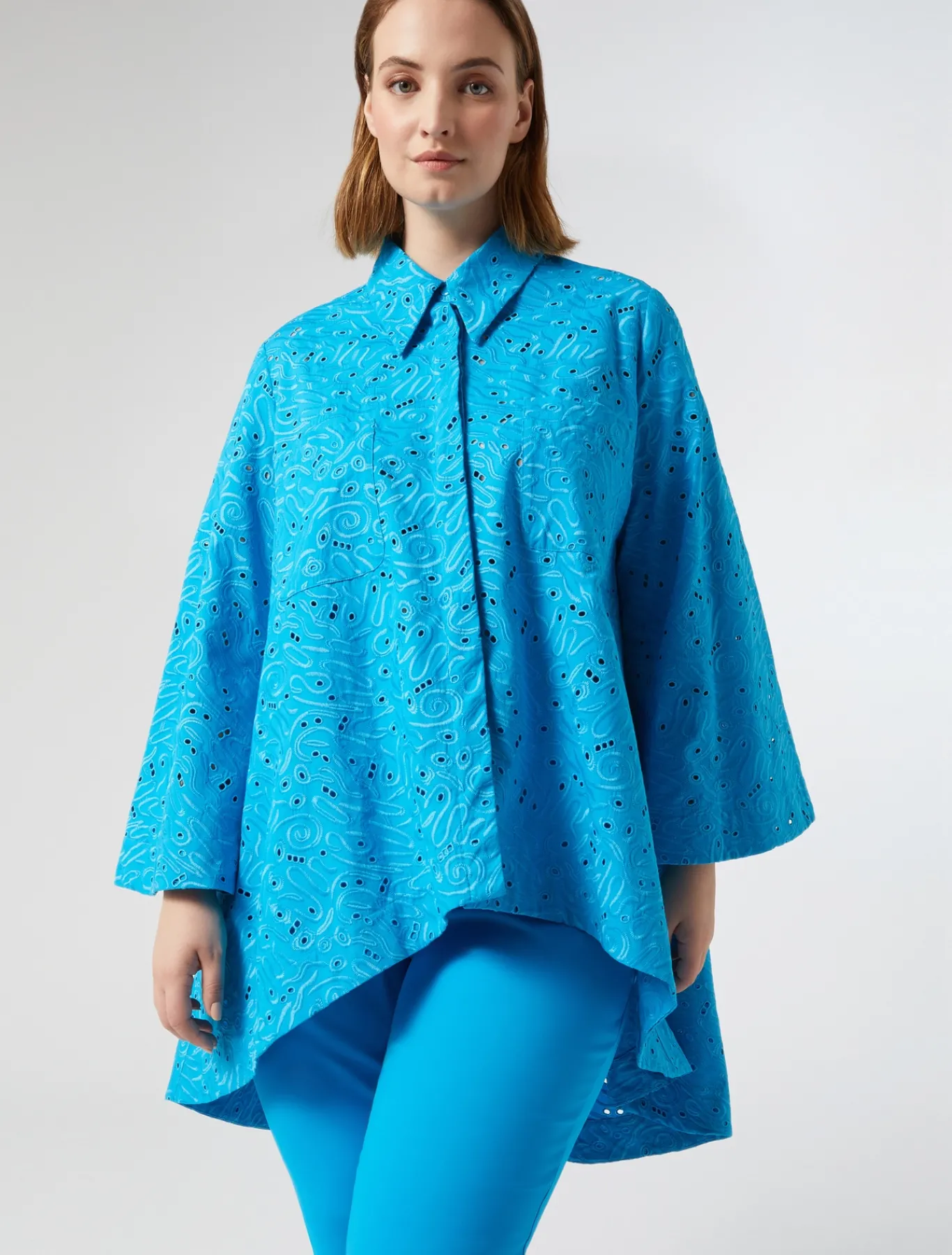 Marina Rinaldi Camicie & Bluse | Camicie & Bluse*Camicia in popeline sangallo TURCHESE