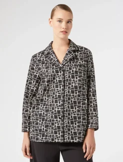 Marina Rinaldi Camicie & Bluse | Camicie & Bluse*Camicia in popeline stampato NERO