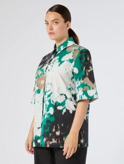 Marina Rinaldi Camicie & Bluse | Camicie & Bluse*Camicia in popeline stampato BIANCO