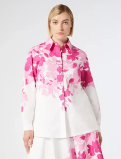 Marina Rinaldi Camicie & Bluse | Camicie & Bluse*Camicia in popeline stampato BIANCOOTTICO