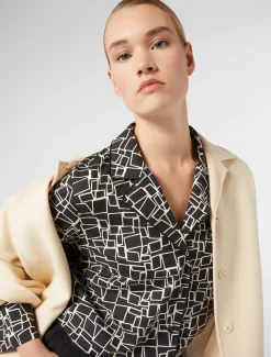 Marina Rinaldi Camicie & Bluse | Camicie & Bluse*Camicia in popeline stampato NERO