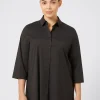 Marina Rinaldi Camicie & Bluse | Camicie & Bluse*Camicia in popeline stretch NERO