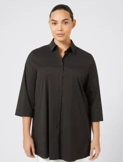 Marina Rinaldi Camicie & Bluse | Camicie & Bluse*Camicia in popeline stretch NERO