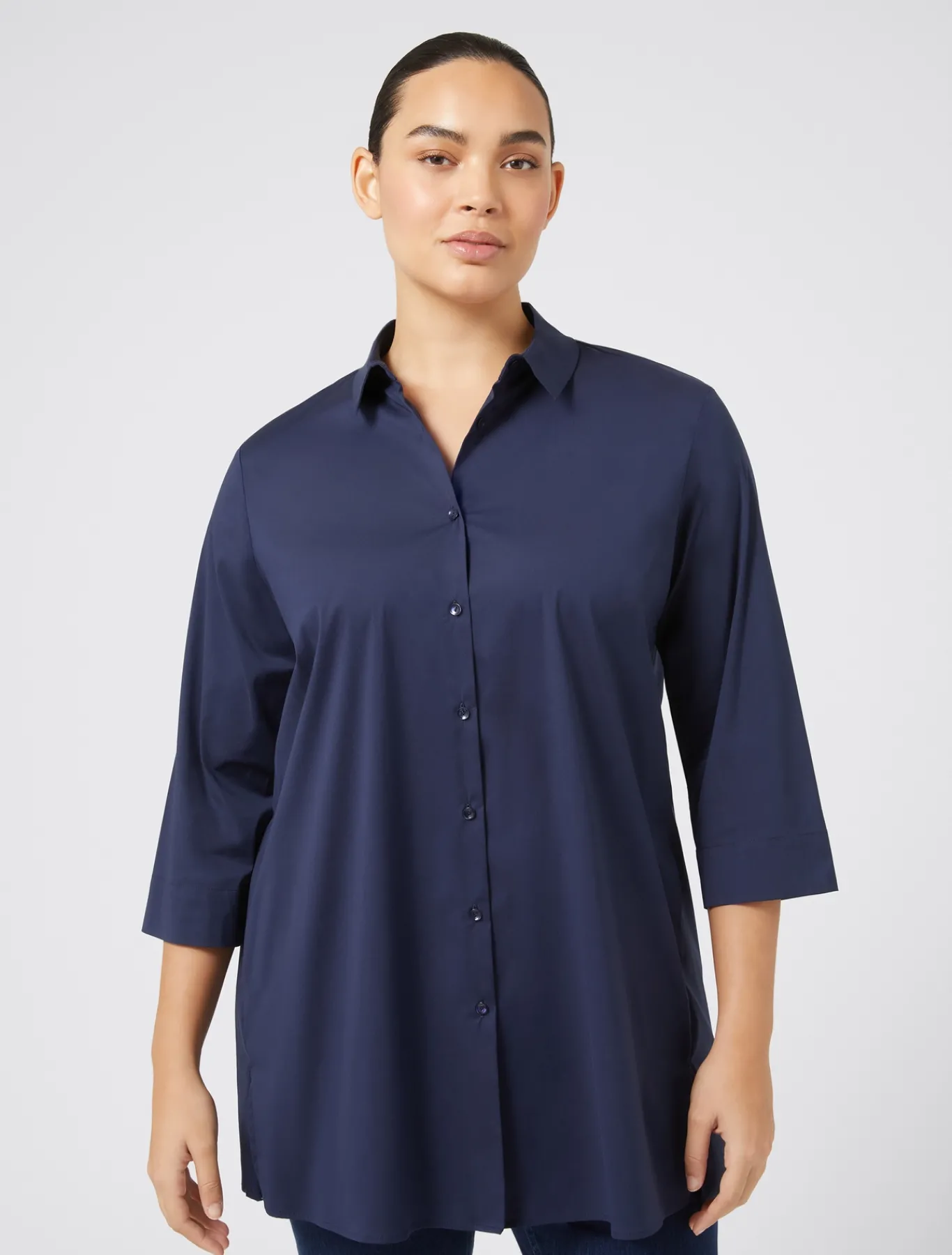 Marina Rinaldi Camicie & Bluse | Camicie & Bluse*Camicia in popeline stretch BLUETTE