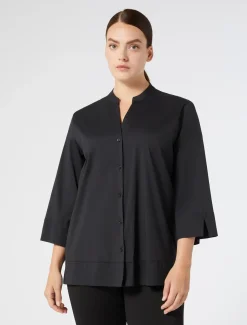 Marina Rinaldi Camicie & Bluse | Camicie & Bluse*Camicia in popeline stretch NERO