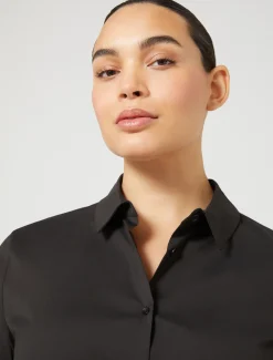 Marina Rinaldi Camicie & Bluse | Camicie & Bluse*Camicia in popeline stretch NERO