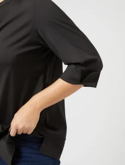 Marina Rinaldi Camicie & Bluse | Camicie & Bluse*Camicia in popeline stretch NERO