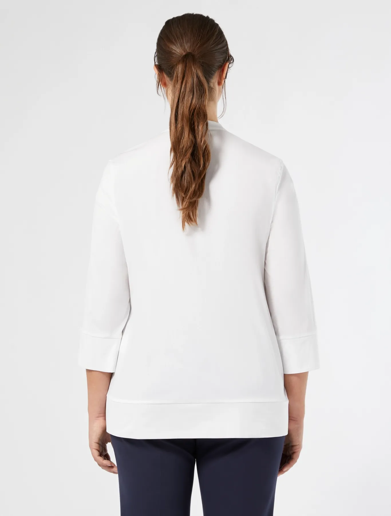Marina Rinaldi Camicie & Bluse | Camicie & Bluse*Camicia in popeline stretch BIANCOOTTICO
