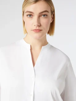 Marina Rinaldi Camicie & Bluse | Camicie & Bluse*Camicia in popeline stretch BIANCOOTTICO