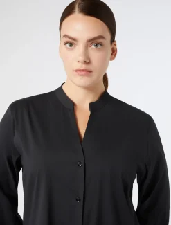 Marina Rinaldi Camicie & Bluse | Camicie & Bluse*Camicia in popeline stretch NERO