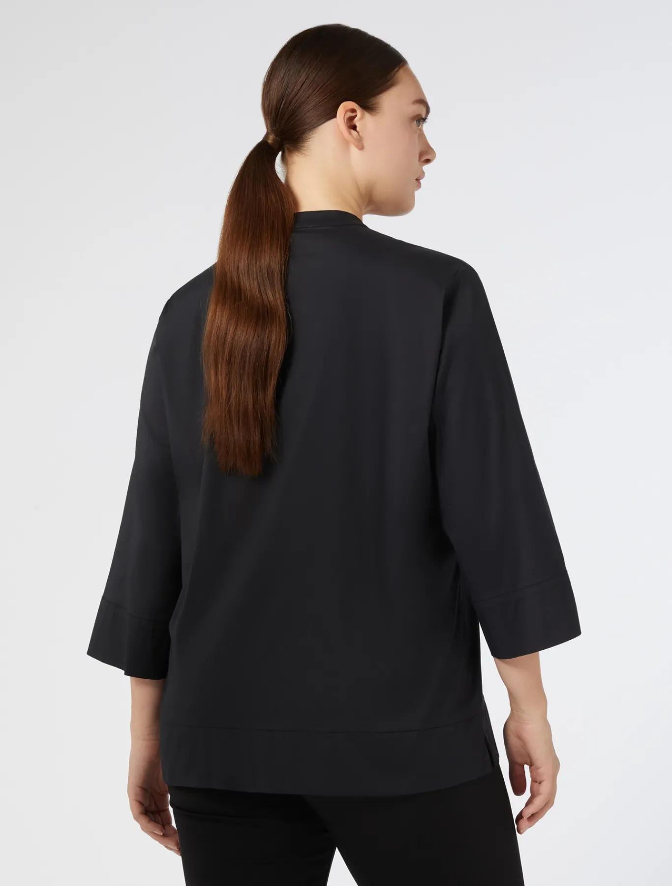 Marina Rinaldi Camicie & Bluse | Camicie & Bluse*Camicia in popeline stretch NERO