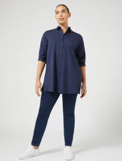 Marina Rinaldi Camicie & Bluse | Camicie & Bluse*Camicia in popeline stretch BLUETTE