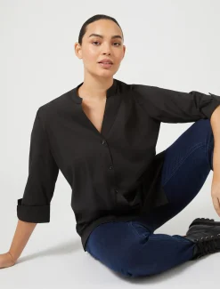 Marina Rinaldi Camicie & Bluse | Camicie & Bluse*Camicia in popeline stretch NERO