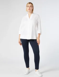 Marina Rinaldi Camicie & Bluse | Camicie & Bluse*Camicia in popeline stretch BIANCOOTTICO