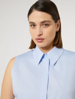 Marina Rinaldi Camicie & Bluse | Camicie & Bluse*Camicia in popeline tinto filo CIELO