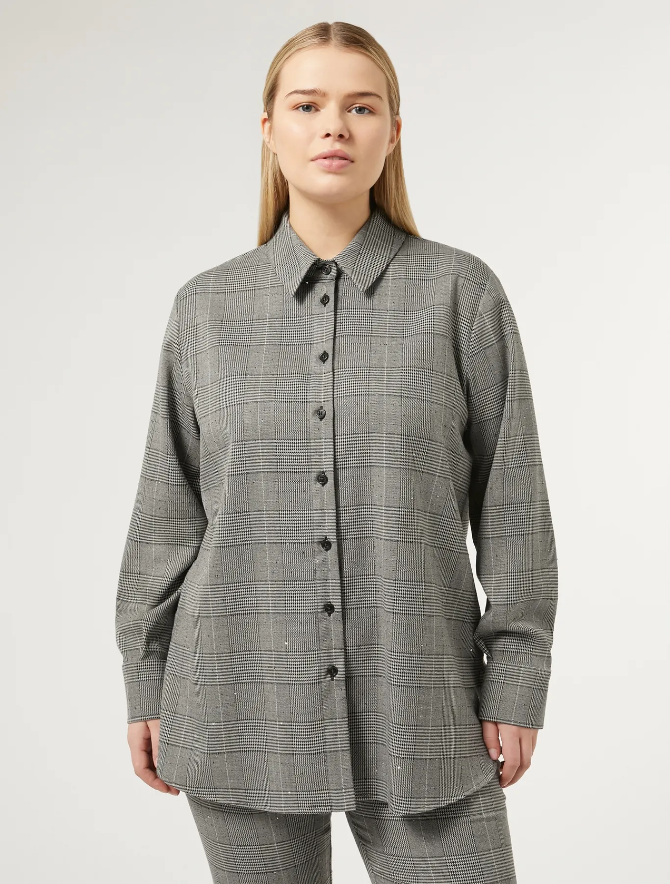 Marina Rinaldi Camicie & Bluse | Camicie & Bluse*Camicia in Principe di Galles NERO