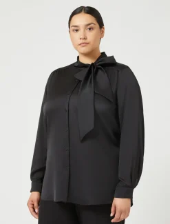 Marina Rinaldi Camicie & Bluse | Camicie & Bluse*Camicia in raso NERO
