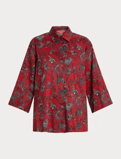 Marina Rinaldi Camicie & Bluse | Camicie & Bluse*Camicia in raso di cotone ROSSO