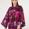 Marina Rinaldi Bluse | Collezione Elegante*Camicia in raso di seta BORDEAUX