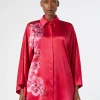Marina Rinaldi Bluse | Camicie & Bluse*Camicia in raso di seta FUXIA